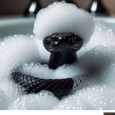 Serpent prend un bain