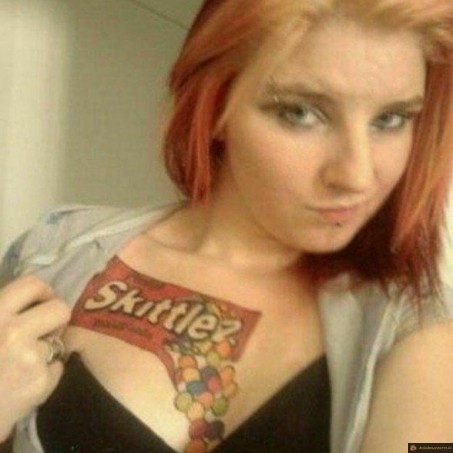 Skittles tattoo pas du tout sexy