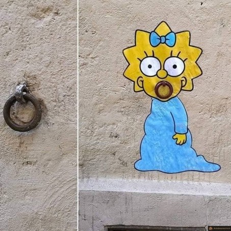 Street art Maggie Simpson