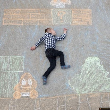 Super mario à la craie