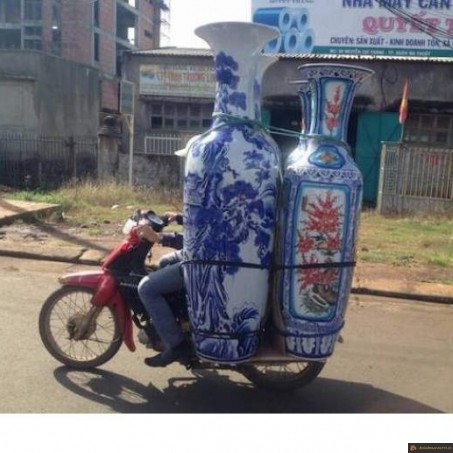 Transport de vases sans risque