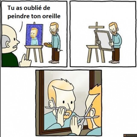 Tu as oublié de peindre ton oreille