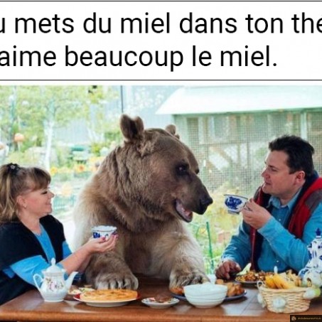 Tu mets beaucoup de miel dans ton thé