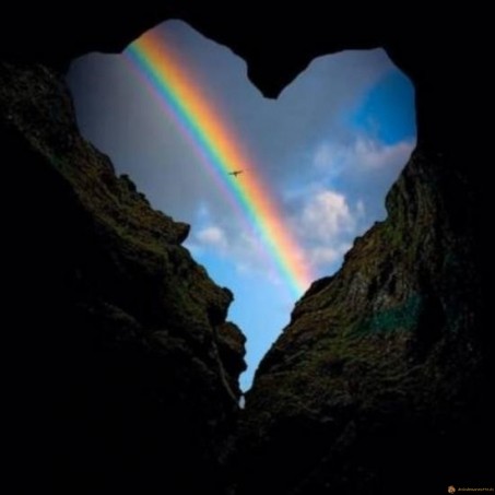 Un coeur arc en ciel