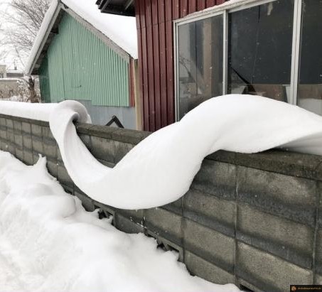 Un drapé de neige