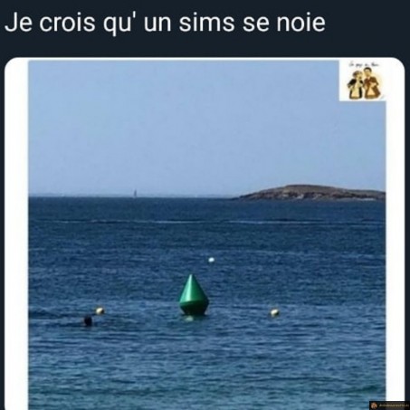 Un sims qui se noie