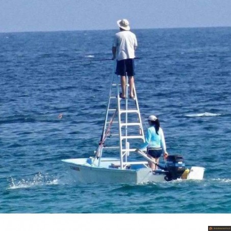 Vigie bateau avec un escabeau