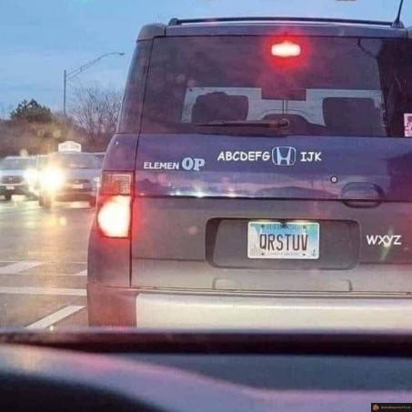 Voiture alphabet