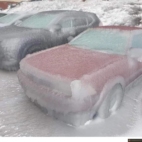 Voitures gelées aux usa