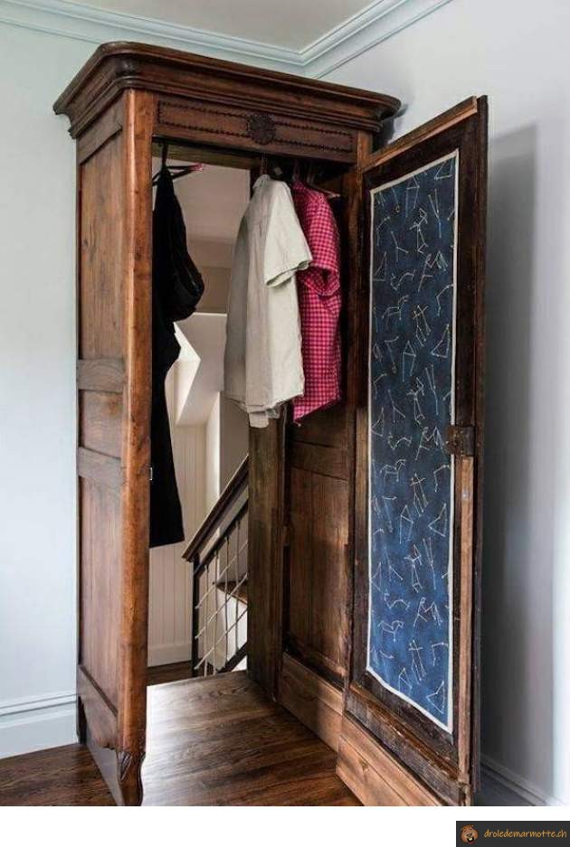 Armoire avec passage secret