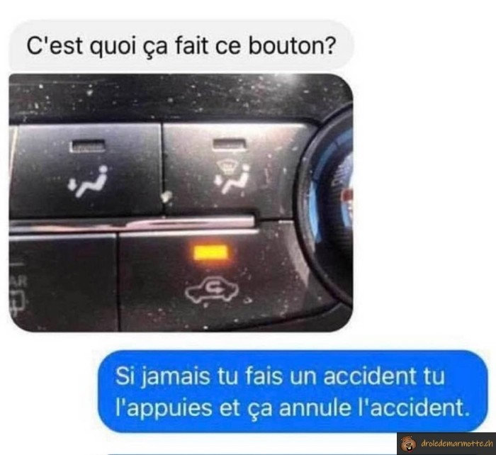 Bouton pour annuler accident