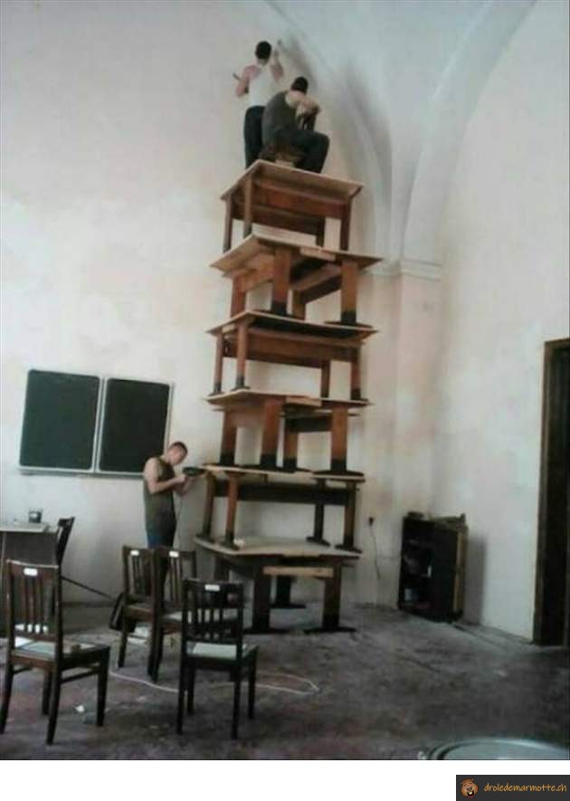Echafaudage de tables