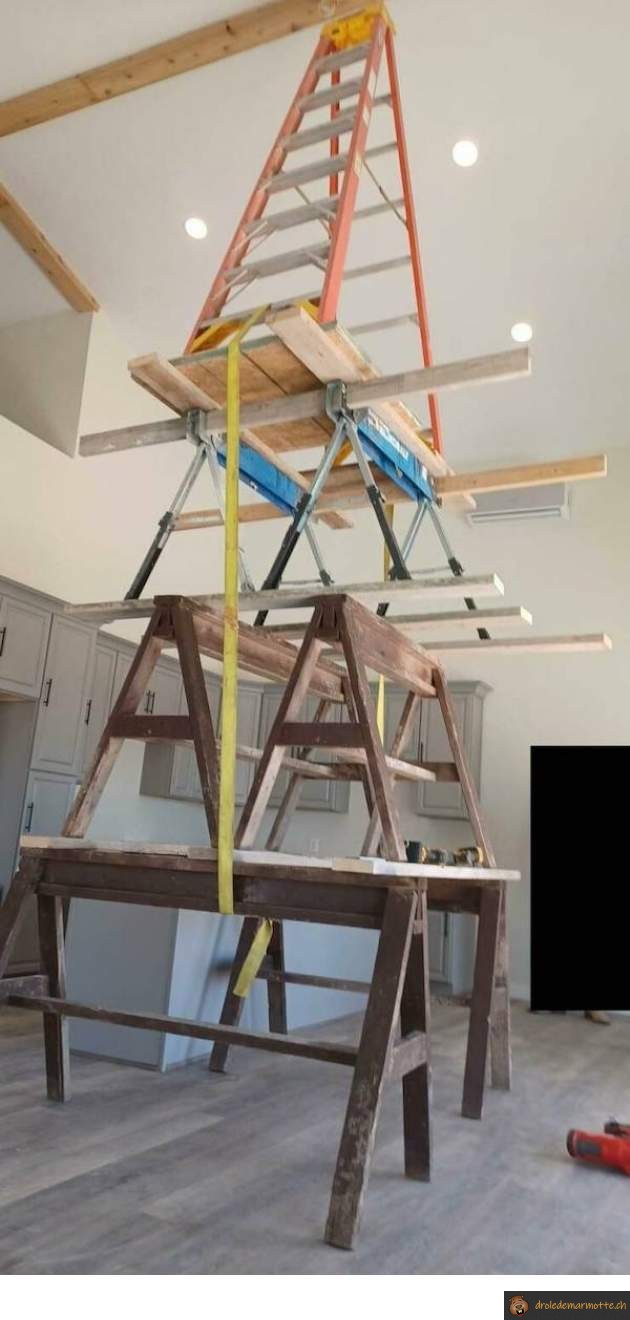 Escabeau DIY dangereux