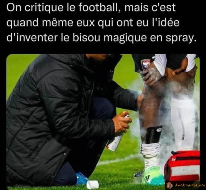 Football et bisous magique en spray