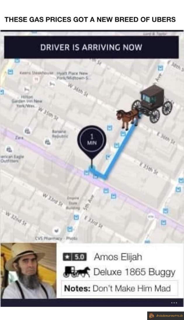 Hausse du prix de l'essence, le nouveau Uber