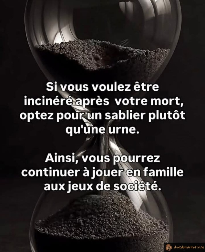 Incinération dans un sablier