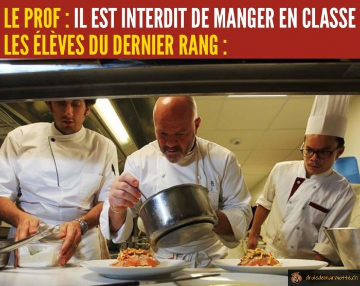 Interdit de manger en classe