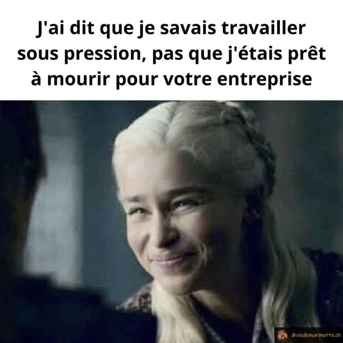Je sais travailler sous pression