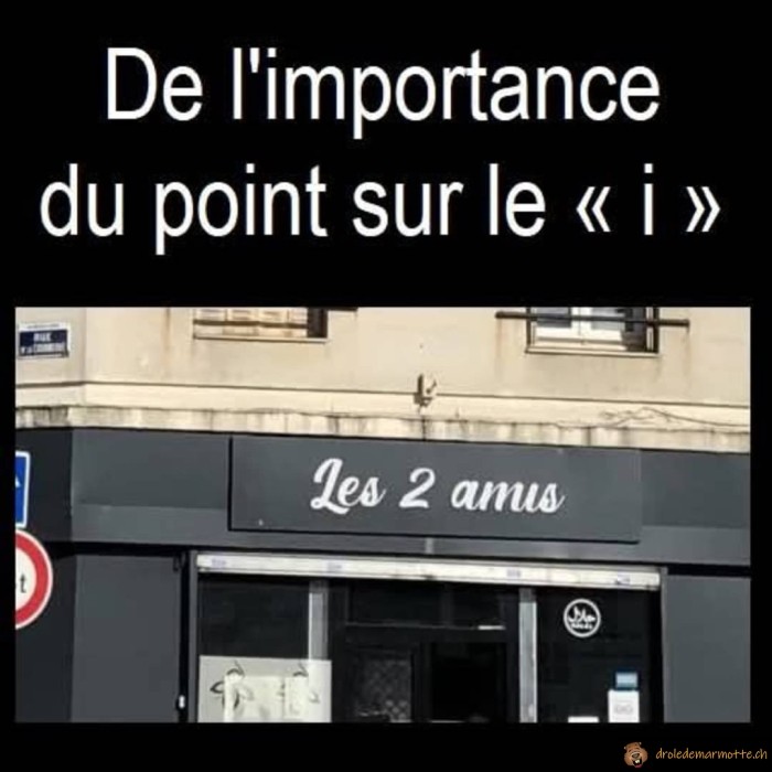 L'importance du point sur le i