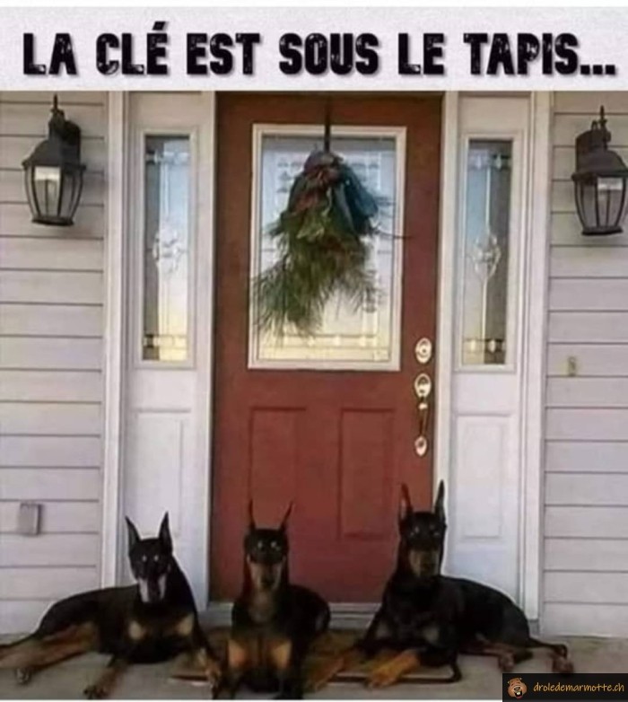 La clé est sous le tapis