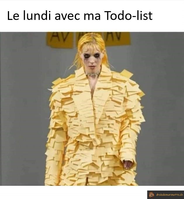 Lundi avec ma todo liste