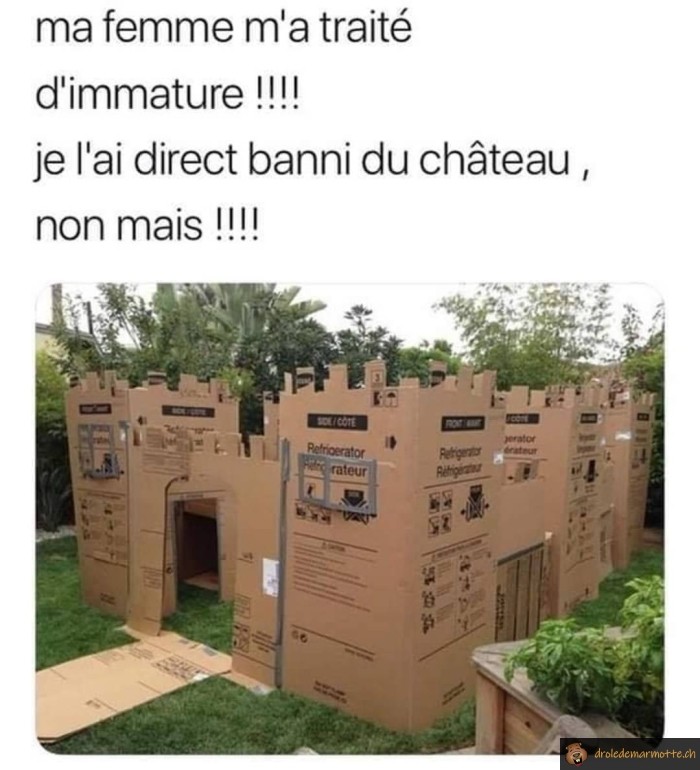 Ma femme m'a traité d'immature
