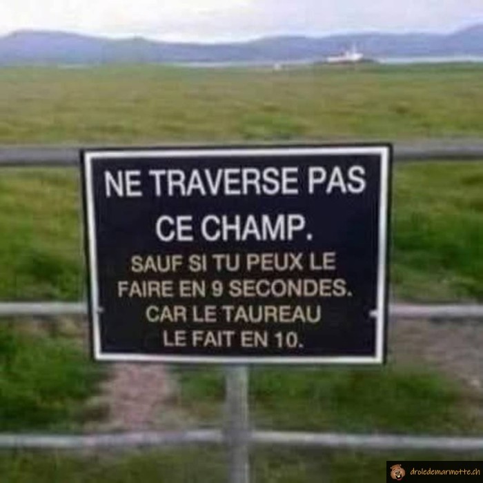 Ne traverse pas ce champ