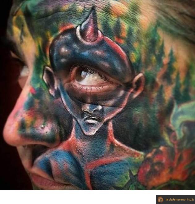 Peinture visage cyclope