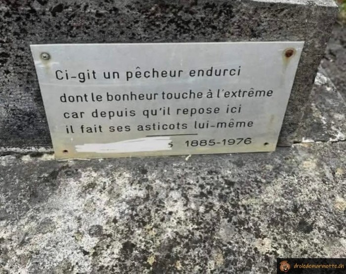 Pierre tombale d'un pêcheur