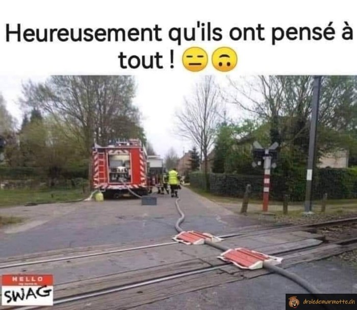 Pompiers et train