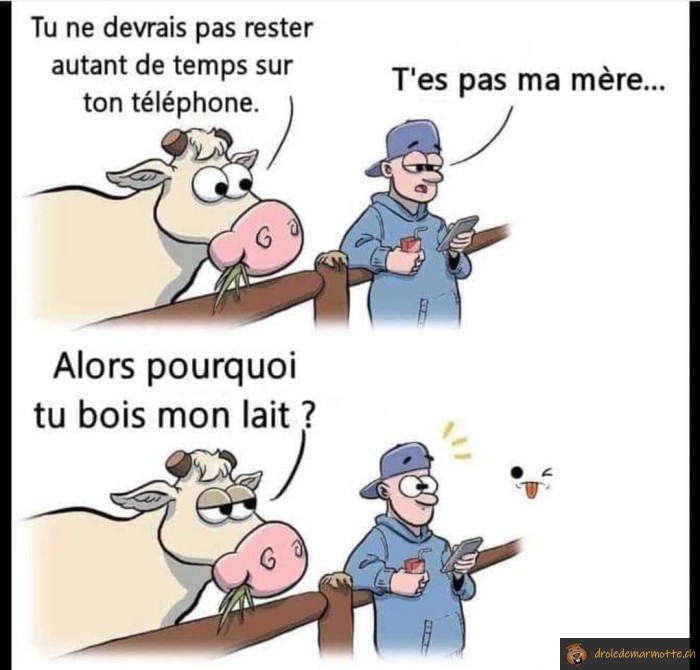 Pourquoi tu bois mon lait?
