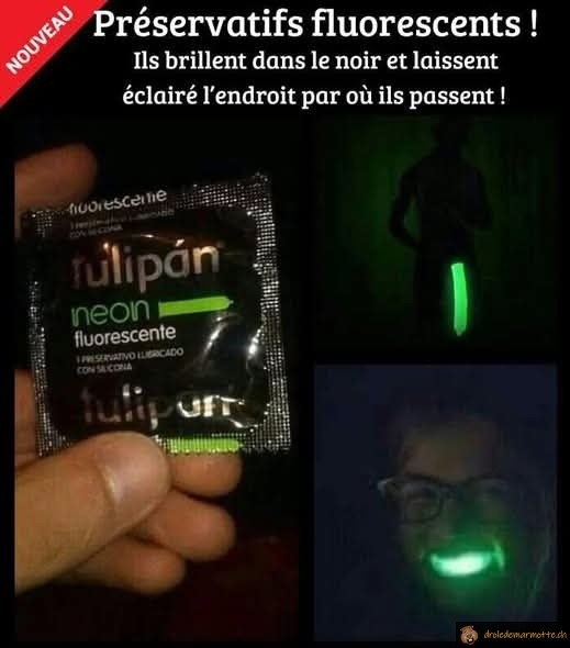 Préservatifs fluo