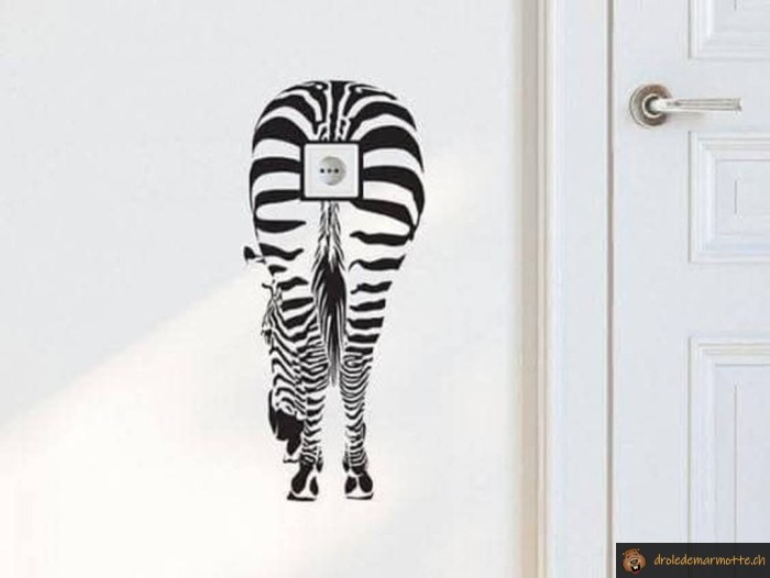 Prise camouflée en zèbre