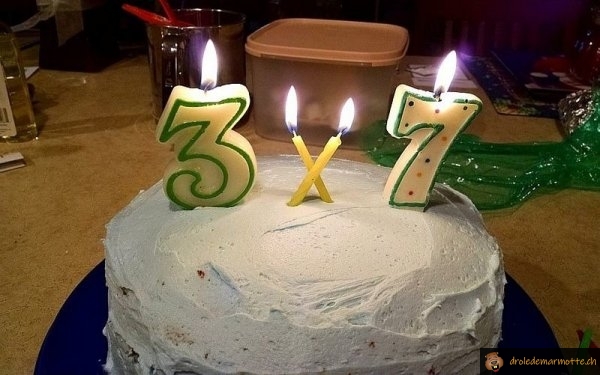 Quand tu as la flemme de mettre 21 bougies
