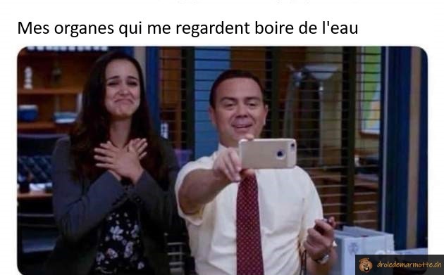 quand tu bois de l'eau