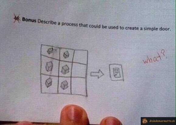 Quand tu joues trop à Minecraft