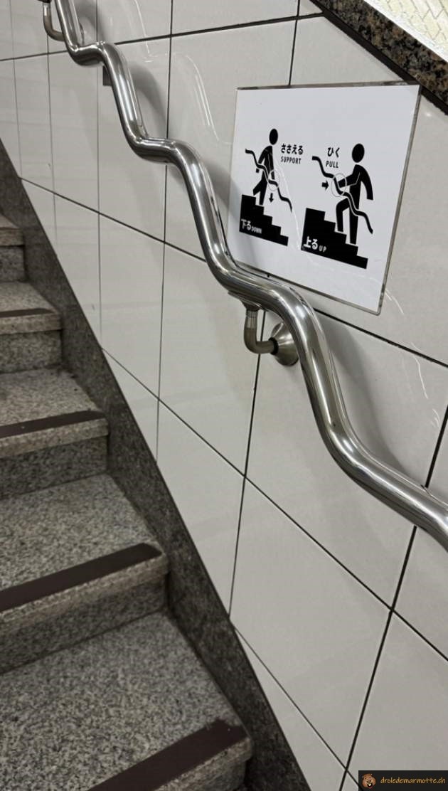 Rampe escalier bien pensé