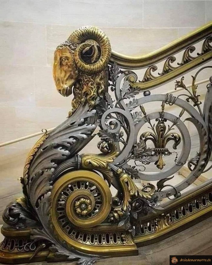 Rampe fer forgé frères Moreau, chateau de Chantilly