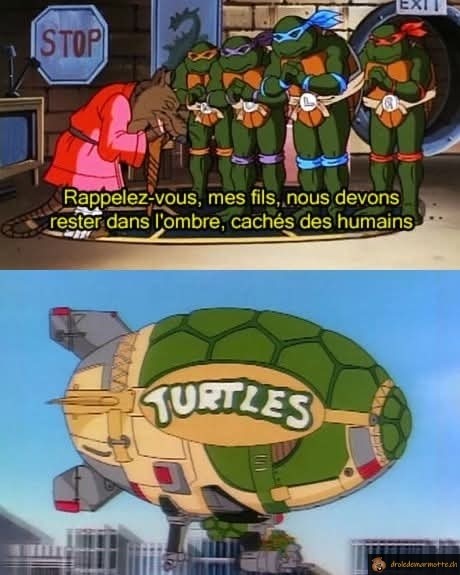 Rester caché tortues ninja
