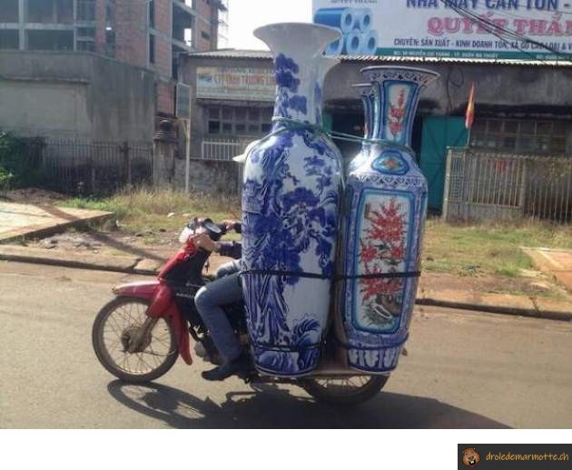 Transport de vases sans risque