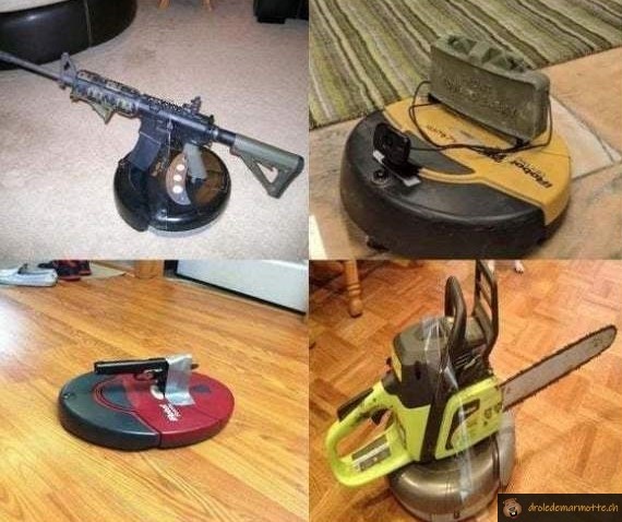 Un intru a été détecté - sortez les roomba