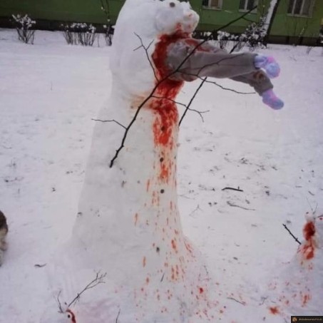 Bonhomme de neige a faim