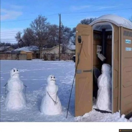 Bonhomme de neige toilettes