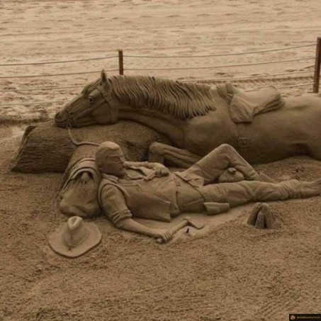 Cowboy en sable