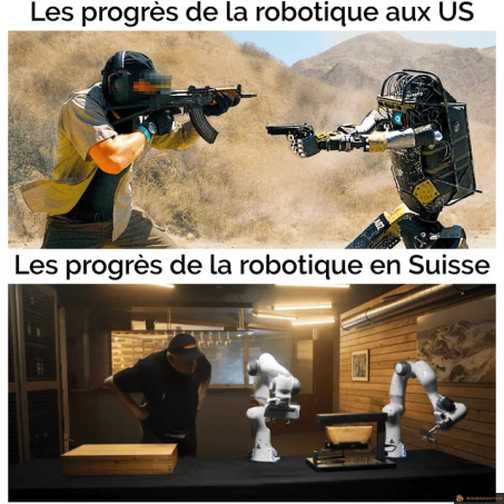 La robotique usa vs suisse