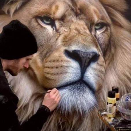 Peinture de lion par Nick Sider