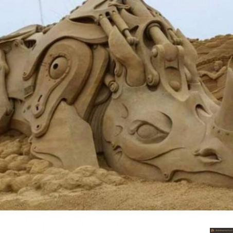 Rhino steampunk sculpture sable