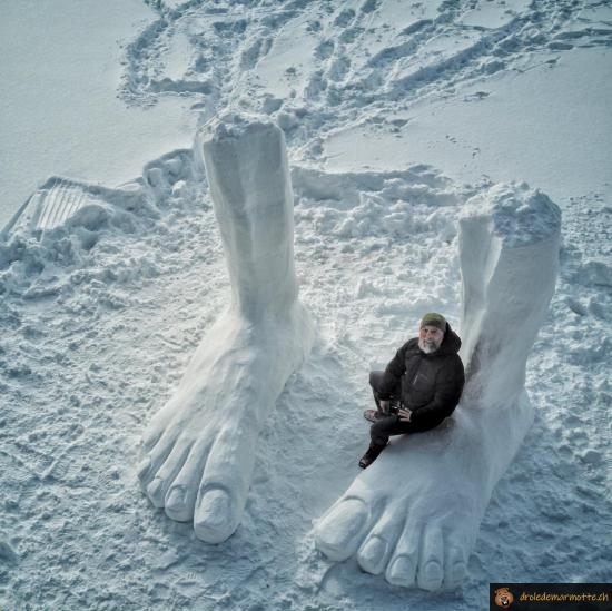 Des pieds en neige