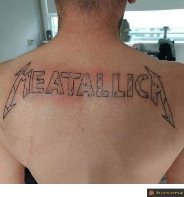 Tatouage Metallica raté